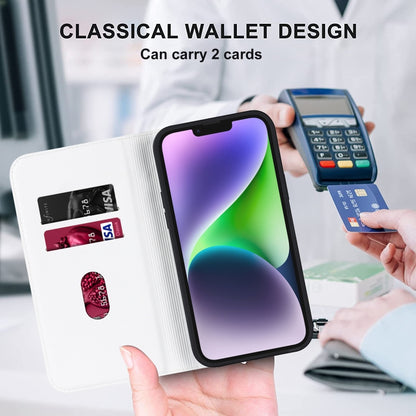 Rhombic MagSafe RFID Anti-Theft Wallet Leather Phone Case, For iPhone 14, For iPhone 14 Plus, For iPhone 14 Pro, For iPhone 14 Pro Max, For iPhone 13 mini, For iPhone 13
