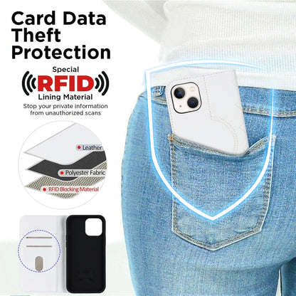 Rhombic MagSafe RFID Anti-Theft Wallet Leather Phone Case, For iPhone 14, For iPhone 14 Plus, For iPhone 14 Pro, For iPhone 14 Pro Max, For iPhone 13 mini, For iPhone 13