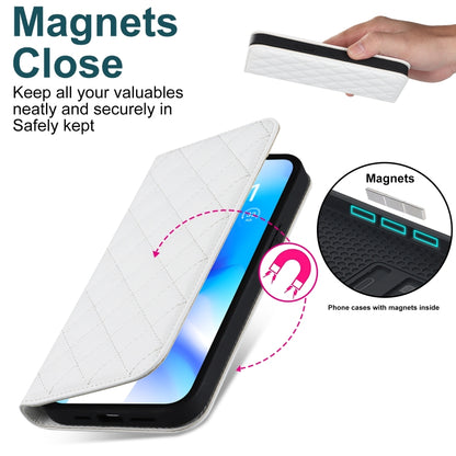 Rhombic MagSafe RFID Anti-Theft Wallet Leather Phone Case, For iPhone 13 Pro, For iPhone 13 Pro Max, For iPhone 12 mini, For iPhone 12 / 12 Pro, For iPhone 12 Pro Max