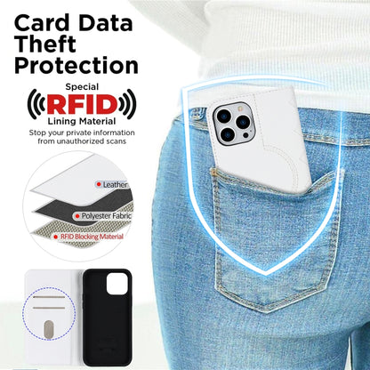 Rhombic MagSafe RFID Anti-Theft Wallet Leather Phone Case, For iPhone 13 Pro, For iPhone 13 Pro Max, For iPhone 12 mini, For iPhone 12 / 12 Pro, For iPhone 12 Pro Max