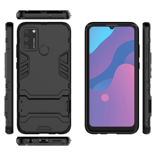 PC + TPU Anti-fall Protective Case with Invisible Holder, For Huawei Honor 9A, For Huawei Honor Play 4T Pro