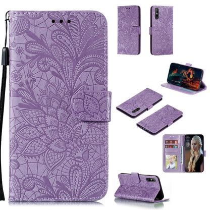 Lace Flower Embossing Pattern Horizontal Flip Leather Case , with Holder & Card Slots & Wallet & Photo Frame & Lanyard, For Huawei Enjoy 10e, For Xiaomi Redmi K30 Pro, For Xiaomi Redmi Note 9 Pro, For Xiaomi Redmi Note 9 Pro Max, For Xiaomi Redmi Note ...