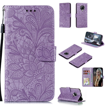 Lace Flower Embossing Pattern Horizontal Flip Leather Case , with Holder & Card Slots & Wallet & Photo Frame & Lanyard, For Huawei Enjoy 10e, For Xiaomi Redmi K30 Pro, For Xiaomi Redmi Note 9 Pro, For Xiaomi Redmi Note 9 Pro Max, For Xiaomi Redmi Note ...
