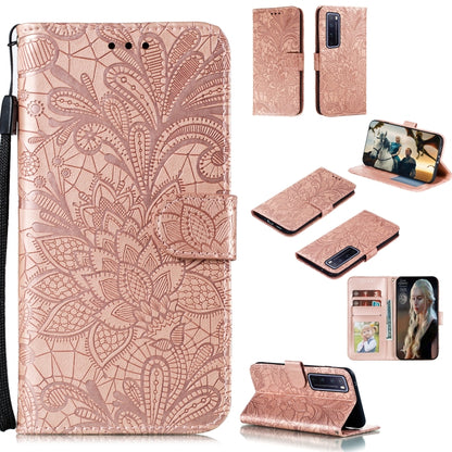 Lace Flower Embossing Pattern Horizontal Flip Leather Case , with Holder & Card Slots & Wallet & Photo Frame & Lanyard, For Huawei Enjoy 10e, For Xiaomi Redmi K30 Pro, For Xiaomi Redmi Note 9 Pro, For Xiaomi Redmi Note 9 Pro Max, For Xiaomi Redmi Note ...