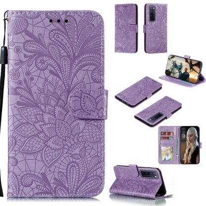 Lace Flower Embossing Pattern Horizontal Flip Leather Case , with Holder & Card Slots & Wallet & Photo Frame & Lanyard, For Huawei Enjoy 10e, For Xiaomi Redmi K30 Pro, For Xiaomi Redmi Note 9 Pro, For Xiaomi Redmi Note 9 Pro Max, For Xiaomi Redmi Note ...