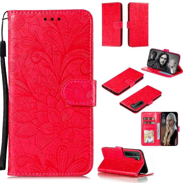 Lace Flower Embossing Pattern Horizontal Flip Leather Case , with Holder & Card Slots & Wallet & Photo Frame & Lanyard, For Huawei Enjoy 10e, For Xiaomi Redmi K30 Pro, For Xiaomi Redmi Note 9 Pro, For Xiaomi Redmi Note 9 Pro Max, For Xiaomi Redmi Note ...
