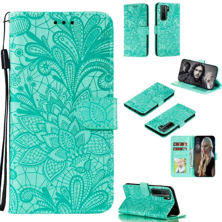 Lace Flower Embossing Pattern Horizontal Flip Leather Case , with Holder & Card Slots & Wallet & Photo Frame & Lanyard, For Huawei Enjoy 10e, For Xiaomi Redmi K30 Pro, For Xiaomi Redmi Note 9 Pro, For Xiaomi Redmi Note 9 Pro Max, For Xiaomi Redmi Note ...