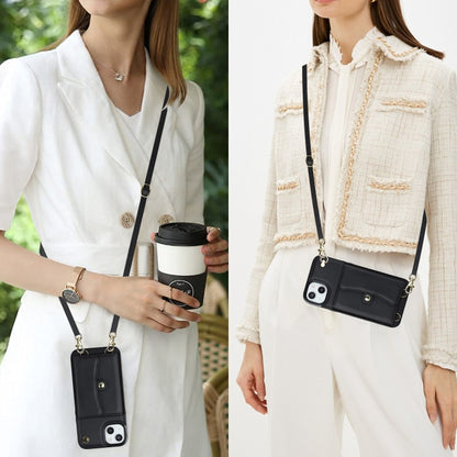 RFID Card Slot Phone Case with Long Lanyard, For iPhone 14 / 13, For iPhone 14 Plus, For iPhone 14 Pro, For iPhone 14 Pro Max, For iPhone 13 Pro Max, For iPhone 12, For iPhone 12 Pro, For iPhone 12 Pro Max
