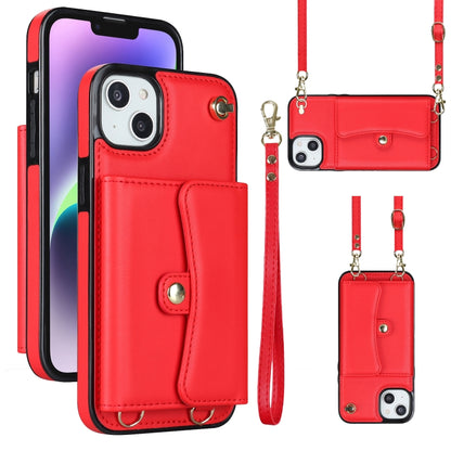 RFID Card Slot Phone Case with Long Lanyard, For iPhone 14 / 13, For iPhone 14 Plus, For iPhone 14 Pro, For iPhone 14 Pro Max, For iPhone 13 Pro Max, For iPhone 12, For iPhone 12 Pro, For iPhone 12 Pro Max