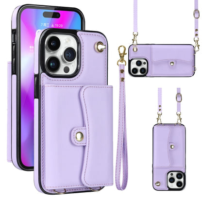 RFID Card Slot Phone Case with Long Lanyard, For iPhone 14 / 13, For iPhone 14 Plus, For iPhone 14 Pro, For iPhone 14 Pro Max, For iPhone 13 Pro Max, For iPhone 12, For iPhone 12 Pro, For iPhone 12 Pro Max