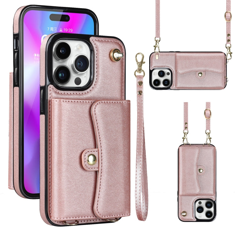 RFID Card Slot Phone Case with Long Lanyard, For iPhone 14 / 13, For iPhone 14 Plus, For iPhone 14 Pro, For iPhone 14 Pro Max, For iPhone 13 Pro Max, For iPhone 12, For iPhone 12 Pro, For iPhone 12 Pro Max
