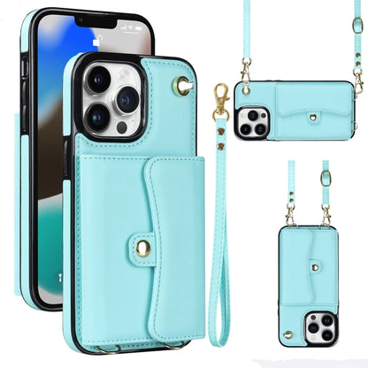 RFID Card Slot Phone Case with Long Lanyard, For iPhone 14 / 13, For iPhone 14 Plus, For iPhone 14 Pro, For iPhone 14 Pro Max, For iPhone 13 Pro Max, For iPhone 12, For iPhone 12 Pro, For iPhone 12 Pro Max