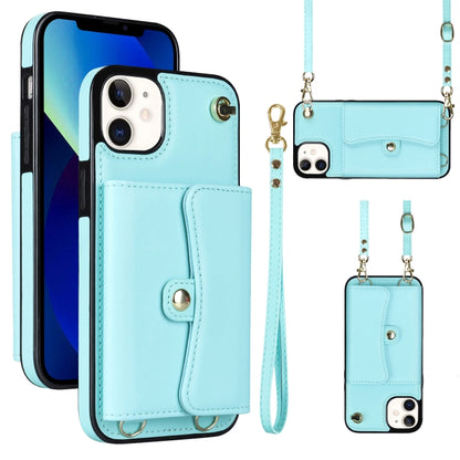 RFID Card Slot Phone Case with Long Lanyard, For iPhone 14 / 13, For iPhone 14 Plus, For iPhone 14 Pro, For iPhone 14 Pro Max, For iPhone 13 Pro Max, For iPhone 12, For iPhone 12 Pro, For iPhone 12 Pro Max