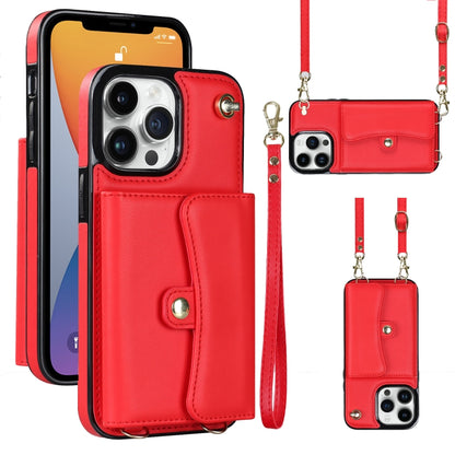 RFID Card Slot Phone Case with Long Lanyard, For iPhone 14 / 13, For iPhone 14 Plus, For iPhone 14 Pro, For iPhone 14 Pro Max, For iPhone 13 Pro Max, For iPhone 12, For iPhone 12 Pro, For iPhone 12 Pro Max