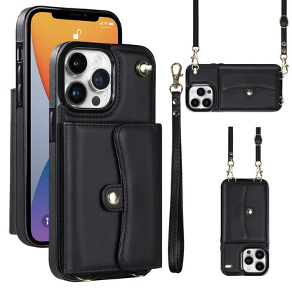 RFID Card Slot Phone Case with Long Lanyard, For iPhone 14 / 13, For iPhone 14 Plus, For iPhone 14 Pro, For iPhone 14 Pro Max, For iPhone 13 Pro Max, For iPhone 12, For iPhone 12 Pro, For iPhone 12 Pro Max