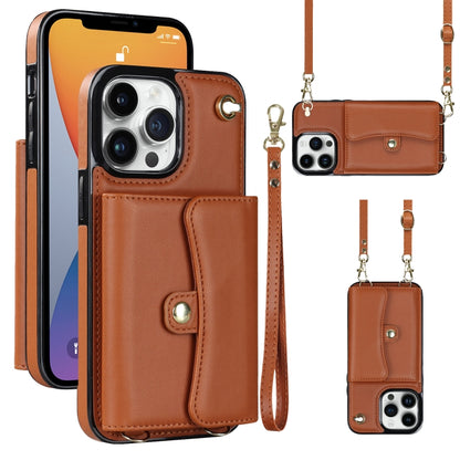 RFID Card Slot Phone Case with Long Lanyard, For iPhone 14 / 13, For iPhone 14 Plus, For iPhone 14 Pro, For iPhone 14 Pro Max, For iPhone 13 Pro Max, For iPhone 12, For iPhone 12 Pro, For iPhone 12 Pro Max