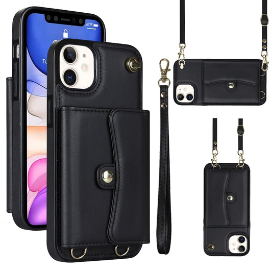 RFID Card Slot Phone Case with Long Lanyard, For iPhone 11, For iPhone 11 Pro, For iPhone 11 Pro Max, For iPhone X / XS, For iPhone XS Max, For iPhone 8 Plus / 7 Plus, For iPhone XR