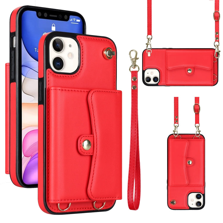 RFID Card Slot Phone Case with Long Lanyard, For iPhone 11, For iPhone 11 Pro, For iPhone 11 Pro Max, For iPhone X / XS, For iPhone XS Max, For iPhone 8 Plus / 7 Plus, For iPhone XR