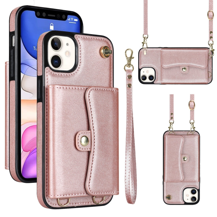 RFID Card Slot Phone Case with Long Lanyard, For iPhone 11, For iPhone 11 Pro, For iPhone 11 Pro Max, For iPhone X / XS, For iPhone XS Max, For iPhone 8 Plus / 7 Plus, For iPhone XR