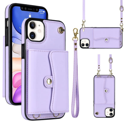 RFID Card Slot Phone Case with Long Lanyard, For iPhone 11, For iPhone 11 Pro, For iPhone 11 Pro Max, For iPhone X / XS, For iPhone XS Max, For iPhone 8 Plus / 7 Plus, For iPhone XR