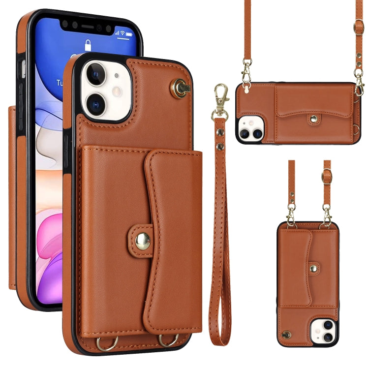 RFID Card Slot Phone Case with Long Lanyard, For iPhone 11, For iPhone 11 Pro, For iPhone 11 Pro Max, For iPhone X / XS, For iPhone XS Max, For iPhone 8 Plus / 7 Plus, For iPhone XR