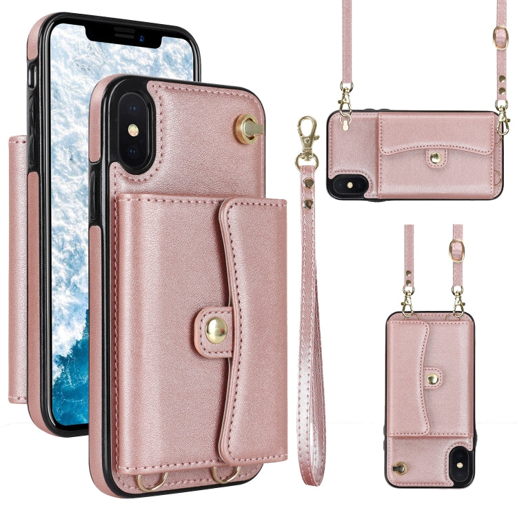 RFID Card Slot Phone Case with Long Lanyard, For iPhone 11, For iPhone 11 Pro, For iPhone 11 Pro Max, For iPhone X / XS, For iPhone XS Max, For iPhone 8 Plus / 7 Plus, For iPhone XR