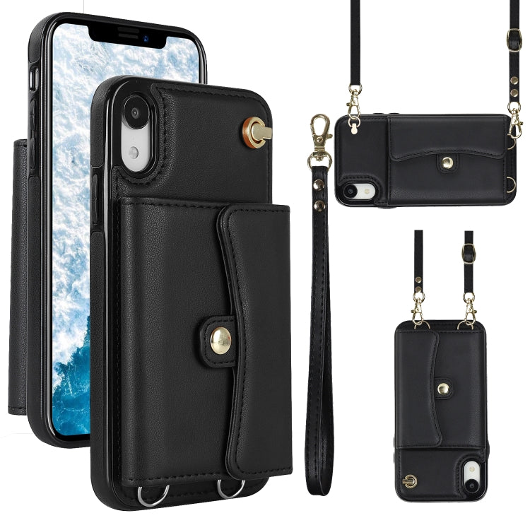 RFID Card Slot Phone Case with Long Lanyard, For iPhone 11, For iPhone 11 Pro, For iPhone 11 Pro Max, For iPhone X / XS, For iPhone XS Max, For iPhone 8 Plus / 7 Plus, For iPhone XR