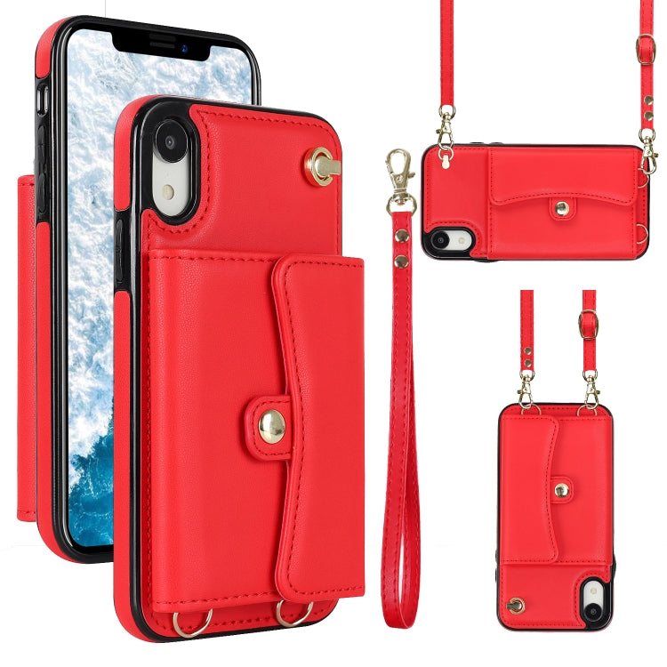 RFID Card Slot Phone Case with Long Lanyard, For iPhone 11, For iPhone 11 Pro, For iPhone 11 Pro Max, For iPhone X / XS, For iPhone XS Max, For iPhone 8 Plus / 7 Plus, For iPhone XR