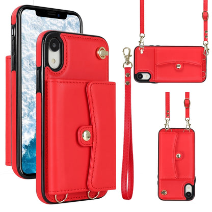 RFID Card Slot Phone Case with Long Lanyard, For iPhone 11, For iPhone 11 Pro, For iPhone 11 Pro Max, For iPhone X / XS, For iPhone XS Max, For iPhone 8 Plus / 7 Plus, For iPhone XR