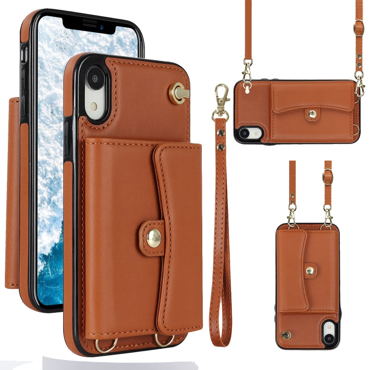 RFID Card Slot Phone Case with Long Lanyard, For iPhone 11, For iPhone 11 Pro, For iPhone 11 Pro Max, For iPhone X / XS, For iPhone XS Max, For iPhone 8 Plus / 7 Plus, For iPhone XR