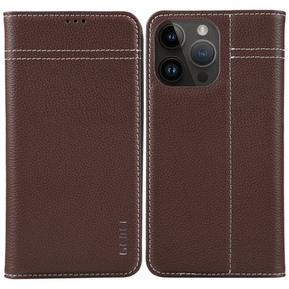 GEBEI Top-grain Horizontal Flip Leather Phone Case, For iPhone 14 Pro Max, For iPhone 14 Pro, For iPhone 14, For iPhone 14 Plus, For iPhone 13 Pro Max, For iPhone 13 Pro, For iPhone 13
