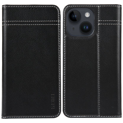 GEBEI Top-grain Horizontal Flip Leather Phone Case, For iPhone 14 Pro Max, For iPhone 14 Pro, For iPhone 14, For iPhone 14 Plus, For iPhone 13 Pro Max, For iPhone 13 Pro, For iPhone 13