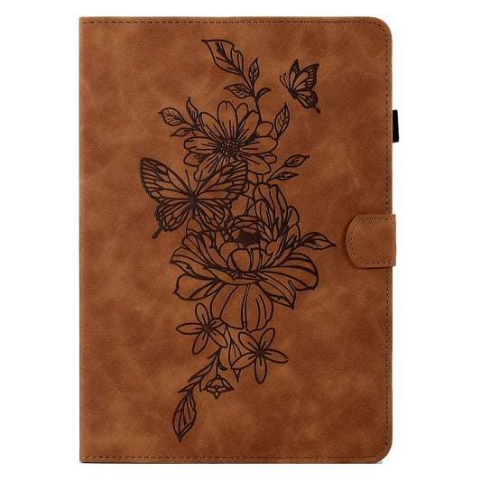 Peony Butterfly Embossed Leather Smart Tablet Case, For iPad 10.2 2020/2019 / Air 10.5 2019, For iPad 2025 / 2022, For iPad Air / Air 2 / 9.7 2017 / 9.7 2018, For iPad mini 2024 / mini 6, For iPad mini 5 / 4 / 3 / 2 / 1                                 ...