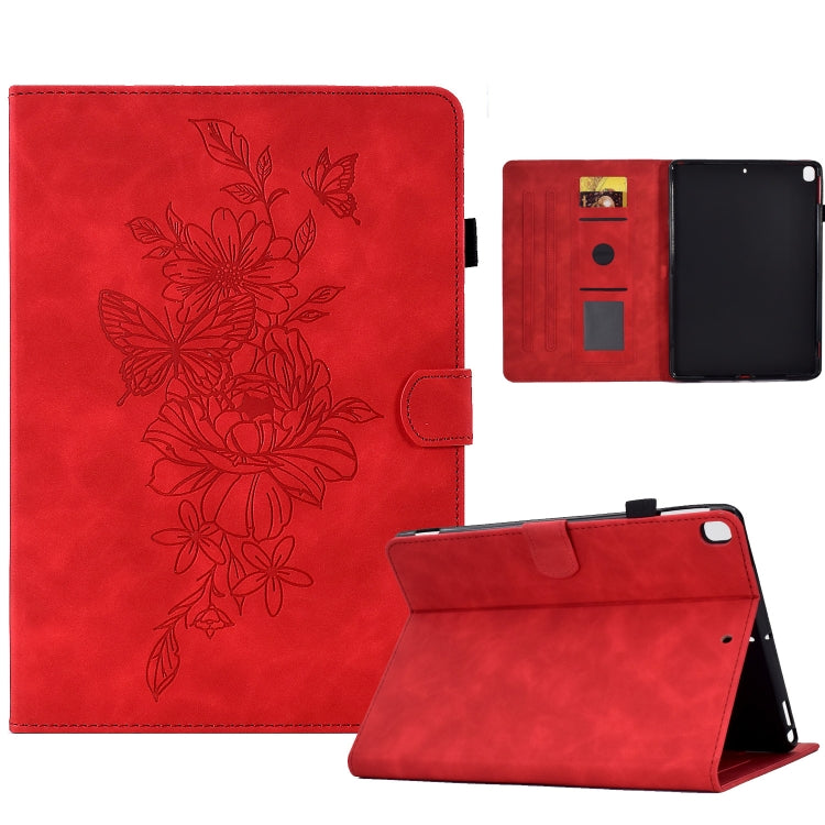 Peony Butterfly Embossed Leather Smart Tablet Case, For iPad 10.2 2020/2019 / Air 10.5 2019, For iPad 2025 / 2022, For iPad Air / Air 2 / 9.7 2017 / 9.7 2018, For iPad mini 2024 / mini 6, For iPad mini 5 / 4 / 3 / 2 / 1                                 ...
