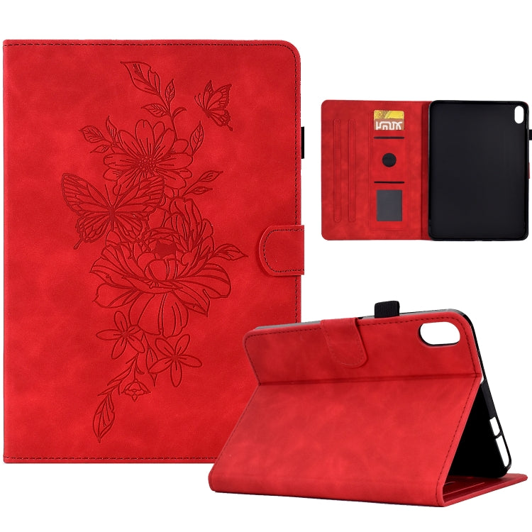 Peony Butterfly Embossed Leather Smart Tablet Case, For iPad 10.2 2020/2019 / Air 10.5 2019, For iPad 2025 / 2022, For iPad Air / Air 2 / 9.7 2017 / 9.7 2018, For iPad mini 2024 / mini 6, For iPad mini 5 / 4 / 3 / 2 / 1                                 ...