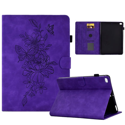 Peony Butterfly Embossed Leather Smart Tablet Case, For iPad 10.2 2020/2019 / Air 10.5 2019, For iPad 2025 / 2022, For iPad Air / Air 2 / 9.7 2017 / 9.7 2018, For iPad mini 2024 / mini 6, For iPad mini 5 / 4 / 3 / 2 / 1                                 ...