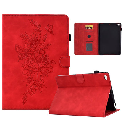Peony Butterfly Embossed Leather Smart Tablet Case, For iPad 10.2 2020/2019 / Air 10.5 2019, For iPad 2025 / 2022, For iPad Air / Air 2 / 9.7 2017 / 9.7 2018, For iPad mini 2024 / mini 6, For iPad mini 5 / 4 / 3 / 2 / 1                                 ...