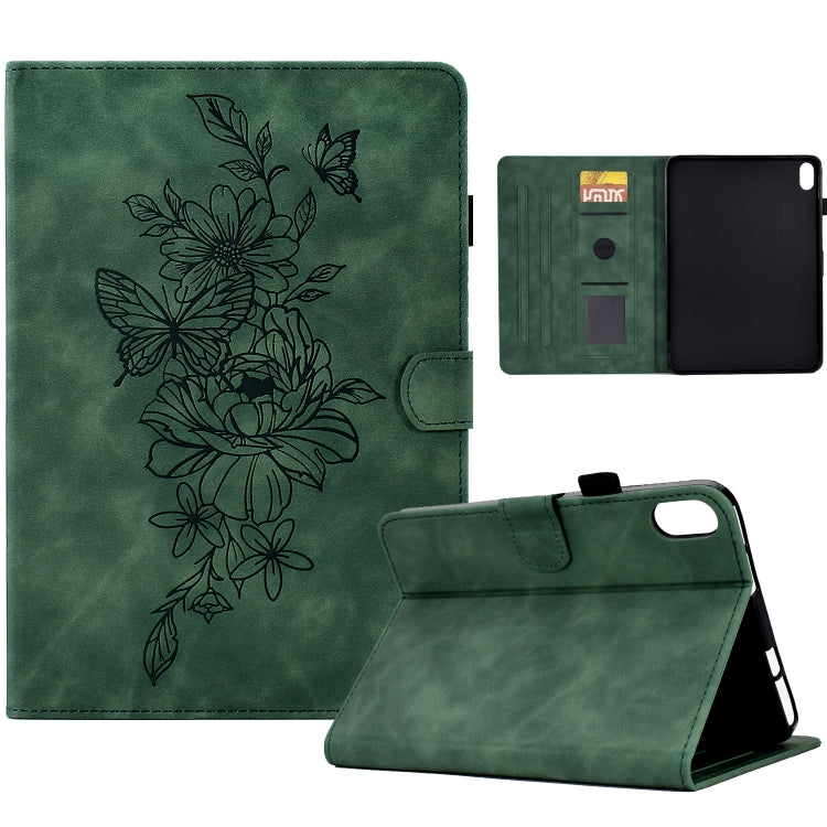 Peony Butterfly Embossed Leather Smart Tablet Case, For iPad 10.2 2020/2019 / Air 10.5 2019, For iPad 2025 / 2022, For iPad Air / Air 2 / 9.7 2017 / 9.7 2018, For iPad mini 2024 / mini 6, For iPad mini 5 / 4 / 3 / 2 / 1                                 ...