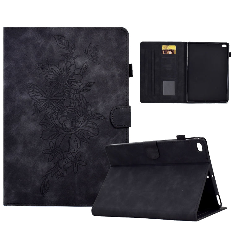 Peony Butterfly Embossed Leather Smart Tablet Case, For iPad 10.2 2020/2019 / Air 10.5 2019, For iPad 2025 / 2022, For iPad Air / Air 2 / 9.7 2017 / 9.7 2018, For iPad mini 2024 / mini 6, For iPad mini 5 / 4 / 3 / 2 / 1                                 ...
