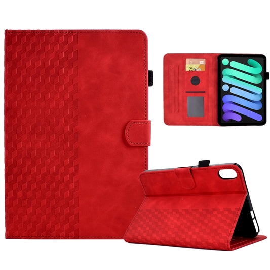 Rhombus Embossed Leather Smart Tablet Case, For iPad mini 6 / mini 2024, For iPad mini 6