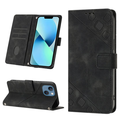 Skin-feel Embossed Leather Phone Case, For iPhone 14, For iPhone 14 Plus, For iPhone 14 Pro, For iPhone 14 Pro Max, For iPhone 13 mini, For iPhone 13, For iPhone 13 Pro, For iPhone 13 Pro Max