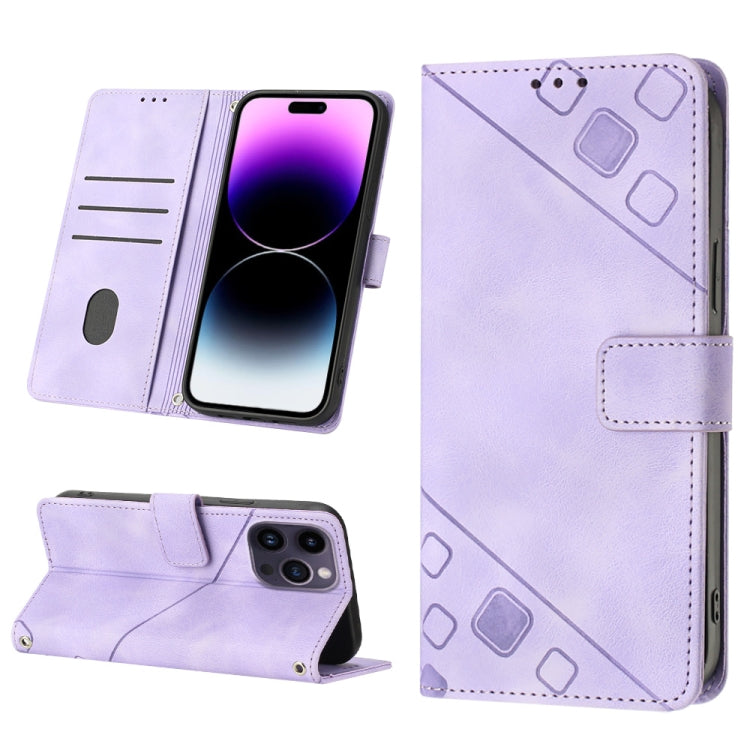 Skin-feel Embossed Leather Phone Case, For iPhone 14, For iPhone 14 Plus, For iPhone 14 Pro, For iPhone 14 Pro Max, For iPhone 13 mini, For iPhone 13, For iPhone 13 Pro, For iPhone 13 Pro Max