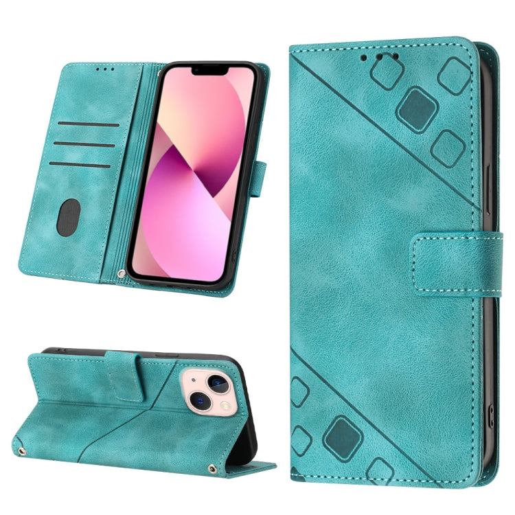 Skin-feel Embossed Leather Phone Case, For iPhone 14, For iPhone 14 Plus, For iPhone 14 Pro, For iPhone 14 Pro Max, For iPhone 13 mini, For iPhone 13, For iPhone 13 Pro, For iPhone 13 Pro Max