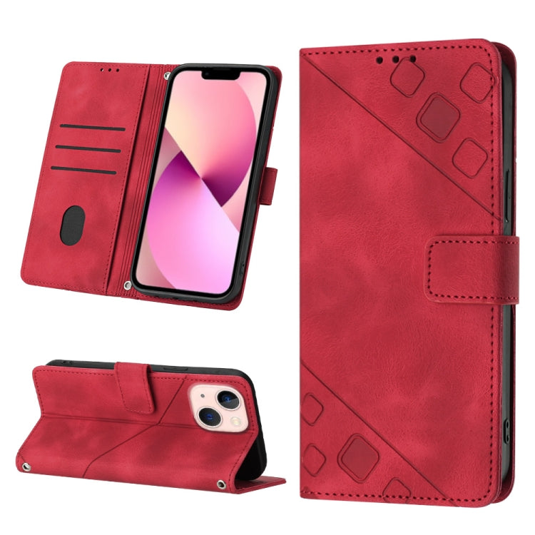 Skin-feel Embossed Leather Phone Case, For iPhone 14, For iPhone 14 Plus, For iPhone 14 Pro, For iPhone 14 Pro Max, For iPhone 13 mini, For iPhone 13, For iPhone 13 Pro, For iPhone 13 Pro Max
