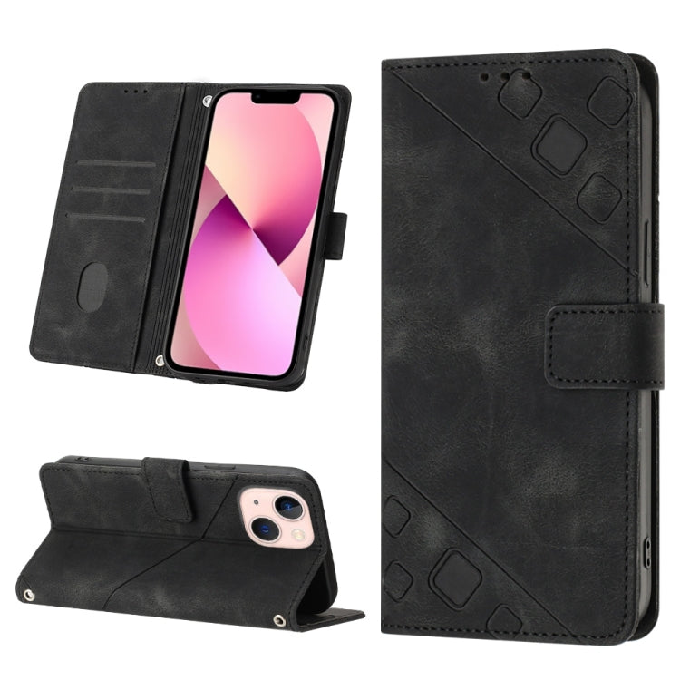 Skin-feel Embossed Leather Phone Case, For iPhone 14, For iPhone 14 Plus, For iPhone 14 Pro, For iPhone 14 Pro Max, For iPhone 13 mini, For iPhone 13, For iPhone 13 Pro, For iPhone 13 Pro Max