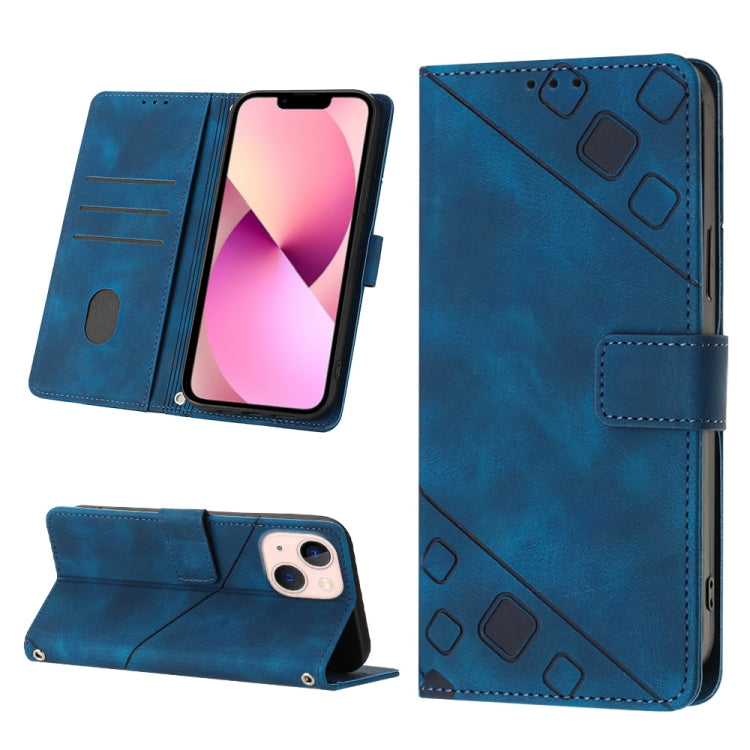 Skin-feel Embossed Leather Phone Case, For iPhone 14, For iPhone 14 Plus, For iPhone 14 Pro, For iPhone 14 Pro Max, For iPhone 13 mini, For iPhone 13, For iPhone 13 Pro, For iPhone 13 Pro Max