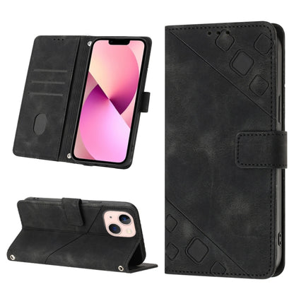 Skin-feel Embossed Leather Phone Case, For iPhone 14, For iPhone 14 Plus, For iPhone 14 Pro, For iPhone 14 Pro Max, For iPhone 13 mini, For iPhone 13, For iPhone 13 Pro, For iPhone 13 Pro Max
