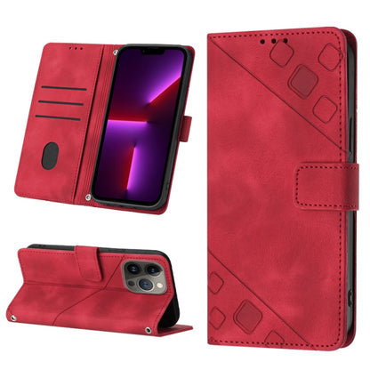 Skin-feel Embossed Leather Phone Case, For iPhone 14, For iPhone 14 Plus, For iPhone 14 Pro, For iPhone 14 Pro Max, For iPhone 13 mini, For iPhone 13, For iPhone 13 Pro, For iPhone 13 Pro Max