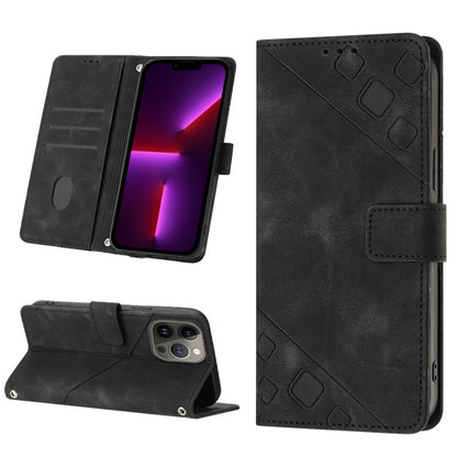 Skin-feel Embossed Leather Phone Case, For iPhone 14, For iPhone 14 Plus, For iPhone 14 Pro, For iPhone 14 Pro Max, For iPhone 13 mini, For iPhone 13, For iPhone 13 Pro, For iPhone 13 Pro Max