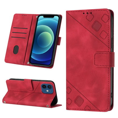 Skin-feel Embossed Leather Phone Case, For iPhone 12 / 12 Pro, For iPhone 12 Pro Max, For iPhone 11, For iPhone 11 Pro Max, For iPhone X / XS, For iPhone XR, For iPhone XS Max, For iPhone SE 2022 / 2020 / 7 / 8